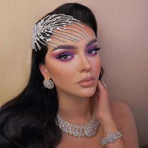 Bridella BHP188-S Silvery Rhinestone & Bead <b>Bridal</b> <b>Headwear</b>-Comfortable and Secure Fit for Weddings Proms Formal Events - Product Image 3