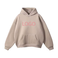Sweat-shirt à capuche pour homme en mélange polyester/coton doublé de polaire, logo personnalisé brodé, imperméable, coupe-vent, 350g