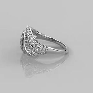 Lab Grown Diamond Statement <b>Ring</b> 14K Solid <b>Gold</b> with Beautiful Pave Diamonds Women's Chunky <b>Cocktail</b> <b>Ring</b> Gift for her - Product Image 4