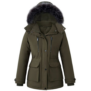 Manteaux d'hiver pour femmes Parkas imperméables respirantes col à capuche longues vestes d'hiver pour la randonnée en plein air vestes de pluie en gros - Product Image 6