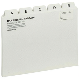 Accesorios para carpetas de archivos: Separadores de polipropileno blancos duraderos DIN A6, formato horizontal, de la A a la Z, 25 pestañas - Product Image 3