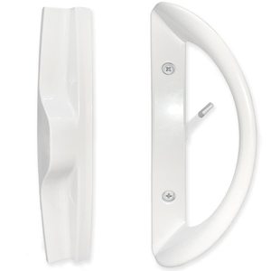 Patio <b>Sliding</b> <b>Door</b> Handle Set-Mortise Style Easy Installation Ambidextrous Fits 1-1/2" 3-15/16" <b>Door</b> Thickness Non-Keyed (White) - Product Image 1