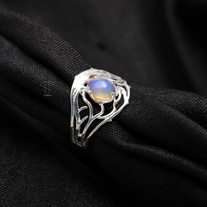 Ethiopian <b>Opal</b> Gemstone Oval Shape 925 Solid Sterling <b>Silver</b> Bezel Setting <b>Ring</b> <b>Silver</b> <b>Ring</b> Fine Jewelry White Colour <b>Ring</b> - Product Image 4