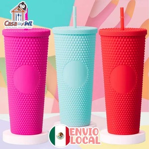 Vaso de Plástico PP Colorido con Tapa y Pajita, Capacidad de 1100 ml, Elegante, Ecológico, Clásico, Reutilizable, Apto para Lavavajillas, CASAMAX WL - Product Image 1