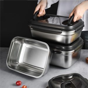 Contenedor de almacenamiento de alimentos de acero inoxidable con asa calefactable, caja sellada al vacío de mantenimiento fresco para uso en refrigerador y congelador - Product Image 5
