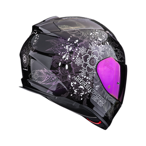 Casque Scorpion EXO-491 Dream Cross, design rétro vintage Predator, double visière, noir camaleon brillant, taille L, sport-touring pour femmes - Product Image 1