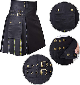 Kilts écossais traditionnels pour hommes en cuir véritable-Couleurs et tailles personnalisables Service OEM à bas prix de haute qualité - Product Image 2