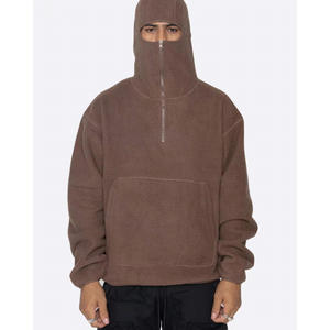 New Coming Stylish Winter <b>Men</b> Casual Sherpa Balaclava Hoodie Plus Size Warm Heavyweight <b>Hoodies</b> - Product Image 2
