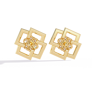 Pendientes de Diamantes Cultivados en Laboratorio de Oro de 18K Brillantes con Certificación IGI, Redondos, de Color Fantasía, Estilo Lujoso - Product Image 2