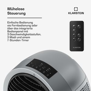 Air <b>Cooler</b> <b>Fan</b> Water 320 m3/h 6L Tank Portable Tower Air <b>Cooler</b> for Home Rooms up to 30 m2 60W 42 dB Silver - Product Image 4