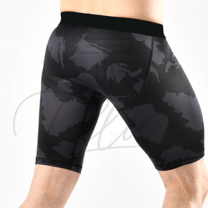 Shorts de compression pour hommes de style streetwear pakistanais, pour l'automne, pour la musculation, respirants, à séchage rapide, motif uni, pour la salle de sport - Product Image 5