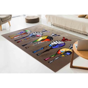 Tapis imprimé graffiti Banksy : Tapis vibrant pour espaces modernes, avec poils doux - Product Image 2