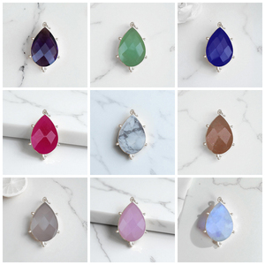 Grande Boule de Fantaisie Style Lunette Chinois Vert Quartz Gemme Pendentif Collier Facettes Semi-Précieux Mode Charmes En Vrac En Gros - Product Image 4