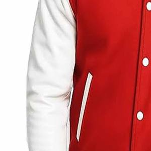 Varsity Jacket para hombre Mangas Varsity Jacket / Custom Factory Made Blank Leather Cotton/Fleece High Quality - Product Image 4