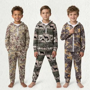 Conjuntos de Ropa para Bebés Niñas al por Mayor, Sudadera con Bolsillos a Cuadros, Pantalones, Color Morado - Product Image 3