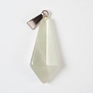 Hexágono diamante cristiano chapado en oro latón pirámide forma péndulo colgante-colgantes encanto - Product Image 1