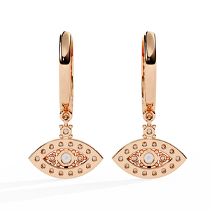Boucles d'oreilles en or 18 carats brillantes avec diamant de laboratoire, boucles d'oreilles de qualité supérieure - Product Image 5