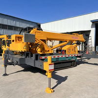 Mini-grue araignée sur chenilles 10T homologuée CE, personnalisée en usine, pour opérations de levage en sous-sol, dans les tunnels et les espaces confinés