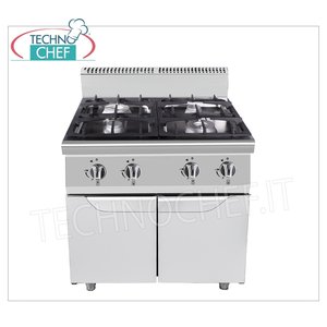 Technochef - Cuisinière à gaz 4 brûleurs sur meuble, 21,00 kW - Product Image 2