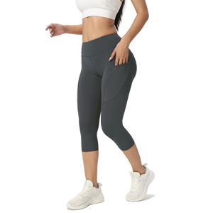 <b>Women's</b> Elastic High Waist Knitted <b>Leggings</b> Breathable Quick Dry Fitness Cycling Shorts Spring Workouts Casual Jogging - Product Image 4