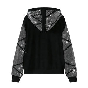 Survêtement, 100% coton strass évasé survêtement survêtement dernière conception hommes polaire costume fermeture éclair imprimé survêtement OEM - Product Image 5