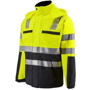 ZOHSUB POWER INDUSTRY Hi Vis ANSI Class 1 Reflective LED Flash Waterproof Windbreaker <b>Jacket</b> for Construction <b>Worker</b> Uniform - Product Image 2