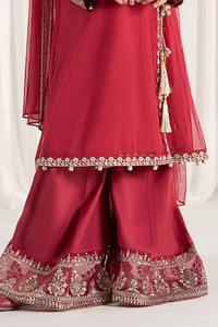 Lehenga Choli Anar Kali Bordado para Niñas Pakistaníes, con Borlas Elegantes y Estilo de Red, para Fiestas Formales, Cumpleaños y Celebraciones del Eid - Product Image 6