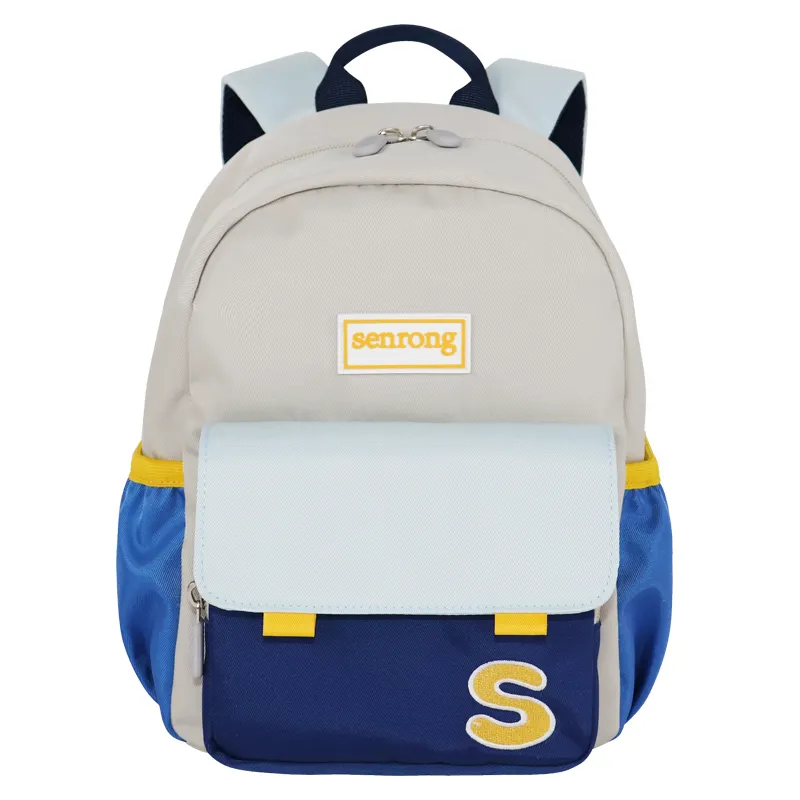 Phong cách mới carton trường túi nhỏ trẻ em ba lô màu xanh Dã Ngoại Túi du lịch cho học sinh mẫu giáo
