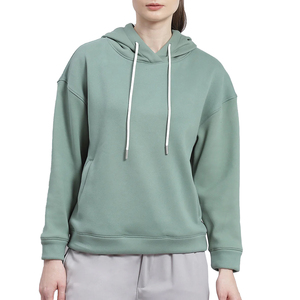Sweats à capuche pour femmes tendance d'hiver, en molleton de haute qualité, logo sur le devant, décontractés, 100% coton, vente en gros, confortables - Product Image 1