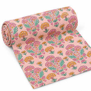 Tissu en voile de coton tissé léger à imprimé floral fait main Pinksa Fashion, fil peigné, largeur 43/44 pouces, 60S60S, 90 GSM - Product Image 6