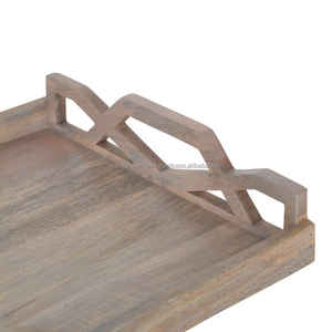 ถาดไม้ทรงสี่เหลี่ยมผืนผ้า1ชิ้นถาดเสิร์ฟงานแฮนด์เมดรูปทรงไม่เหมือนใครโดยสงสัยในต่างประเทศ - Product Image 3