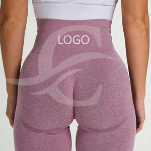 Women's High Quality High-Waisted Seamless Yoga Pants-Butt Lifting Gym Wear <b>Leggings</b> with Solid <b>Pattern</b> - Product Image 1