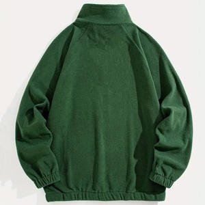 Streetwear athlétique décontracté pour hommes, sweat-shirt en molleton à demi-fermeture éclair, pull chaud à manches longues avec logo personnalisé, sweat à capuche au design solide, vente en gros - Product Image 2