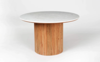 Mesa de Comedor Moderna de Lujo de Alta Calidad, Madera Sólida con Cubierta de Mármol, Portátil, para Uso en Hoteles y Casas de Campo, Mueble Elegante, Resistente y Duradero