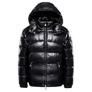 Chaqueta acolchada de invierno personalizada para hombre con capucha, chaqueta acolchada larga y cálida con cierre de cremallera, estilo informal, chaquetas acolchadas de alta calidad - Product Image 2
