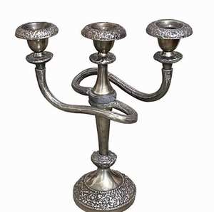 Candelabros decorativos para el hogar recién llegados de calidad de lujo con acabado recubierto de oro para soporte de portavelas de mesa - Product Image 4