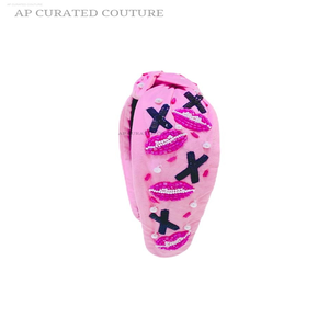 Bandeau perlé nouveau 2025 vente chaude bandeau Collection indien fabriqué à la main cheveux accessoires saint valentin coeur perlé bandeau - Product Image 2