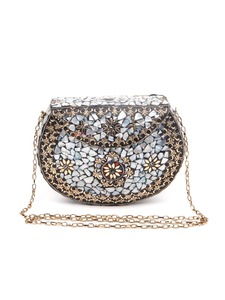 Bolsas de metal de mosaico hechas a medida con madreperla MOP y adornos metálicos ideales para reventa en tiendas de accesorios de moda - Product Image 6