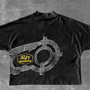 T-shirts pour hommes 100% coton thermique en éponge française recadrée Boxy Fit de haute qualité délavé à l'acide col en V Design - Product Image 4