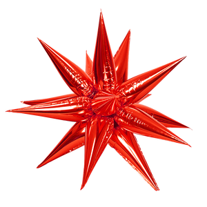Party <b>Love</b> Balloon Estrella Multipuntas Red 26 Inch <b>66</b> Cm 12 Pcs Bag - Product Image 3