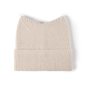 Bonnet tricoté en laine d'hiver unisexe Bonnet d'hiver doux et chaud de haute qualité en tricot uni respirant à vendre - Product Image 5