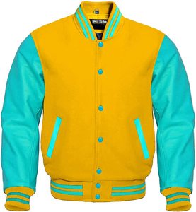 Vente en gros de vestes universitaires personnalisées en laine et en cuir pour hommes et femmes High Street Stand Collar Blank Letterman Design - Product Image 3