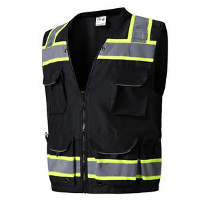 Custom Logo Security Safety Vest Reflective Clothing Reflector Safety Hi Vis Vest with Pocket Hi Vis <b>Winter</b> - Product Image 3