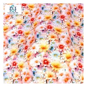 ผ้า Hanlin tTextile ผ้าซาตินพิมพ์ลายดอกไม้5D 3D เรยอน100พิมพ์ลายพิมพ์ลายดอกไม้แบบกำหนดเอง - Product Image 6