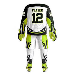 Hecho de material premium diseñado para uso a largo plazo. Conjunto de uniforme profesional de hockey sobre hielo para hombre, incluye camiseta y pantalones. - Product Image 5