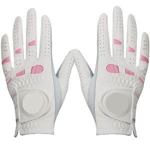 100% cuero genuino Cabretta nuevo 2025 logotipo personalizado mujeres gran oferta Super suave todo blanco Premium Cabretta cuero guante de Golf - Product Image 5