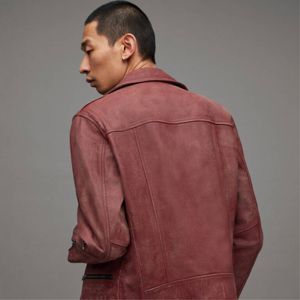 Chaqueta de cuero para hombre 2024 o primavera otoño estilo motocicleta cuero Natural Slim Fit Biker Coat chaquetas de cuero personalizadas - Product Image 5