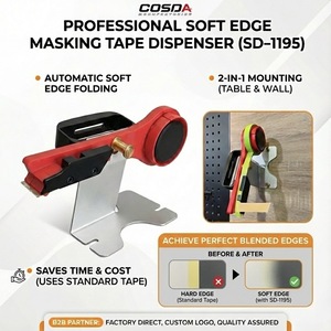 Car Body Repair Tool Automatic Folding <b>Masking</b> <b>Tape</b> <b>Dispenser</b> for BMW (Black PVC) - Product Image 3