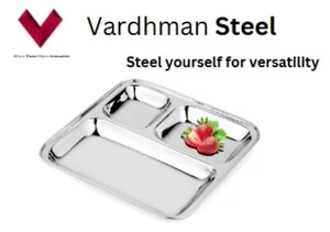 แผ่นช่องสแตนเลสที่มี3ส่วนจานอาหารค่ำ-3ใน1ตาราง - Product Image 4