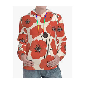 เสื้อมีฮู้ดแขนยาวผ้าฝ้ายขนแกะ100% ด้านหน้าพิมพ์ซับลิเมชันงานปักแนวสตรีทฤดูหนาว2025 - Product Image 1